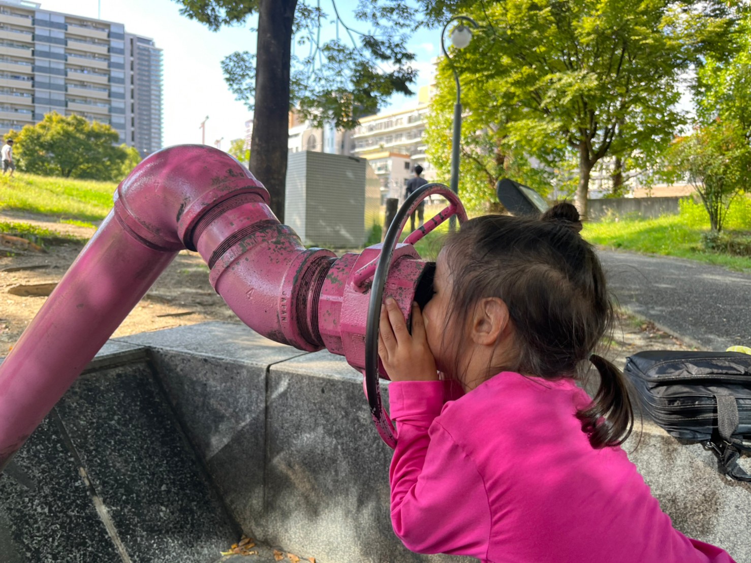 大阪市で外出プログラムが評判の福祉療育事業所、児童発達支援に通う未就学児、保育園児の扇町公園お出掛け写真