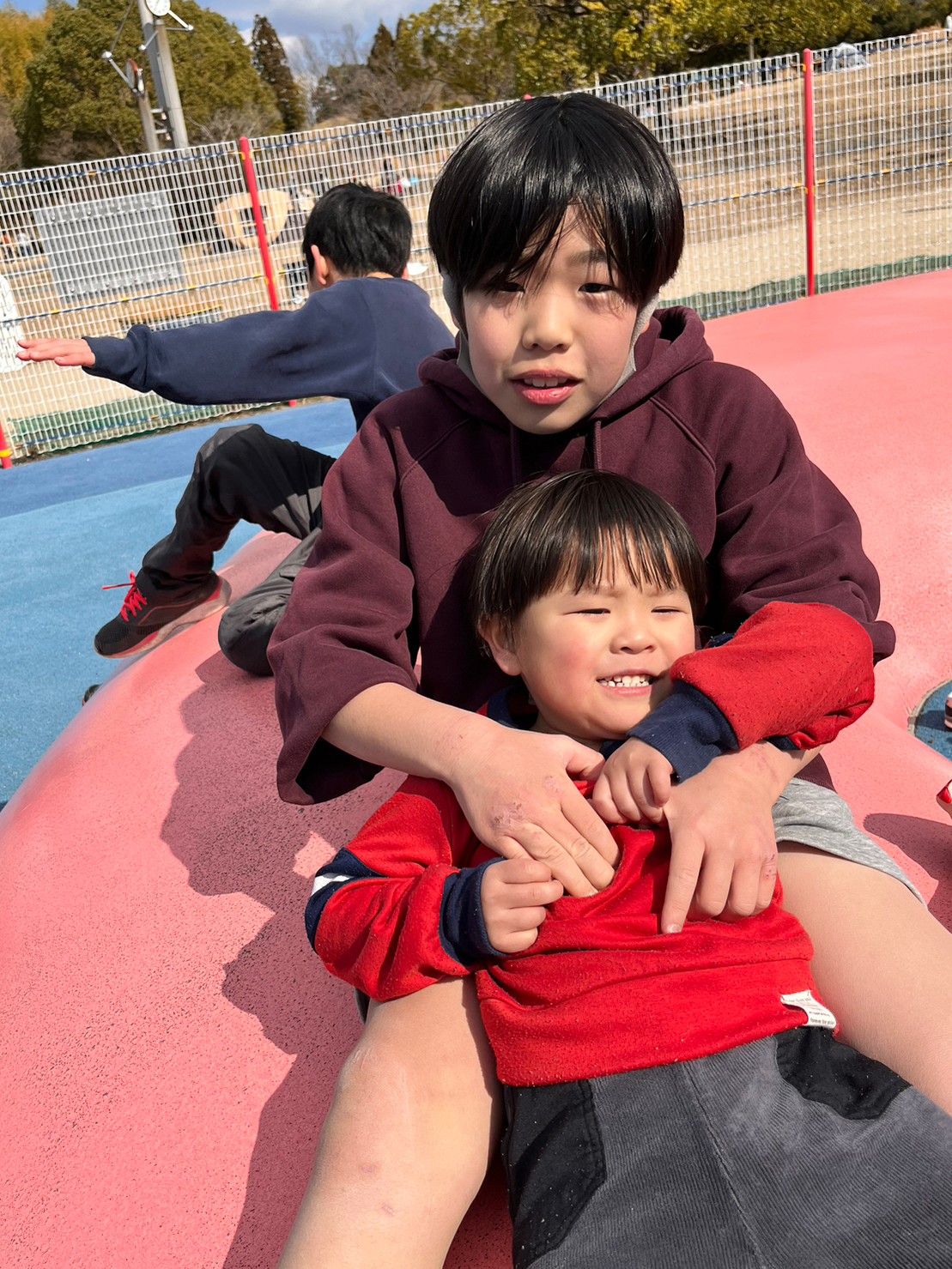 大阪市西成区の児童発達支援オハナピースの蜻蛉池公園お出掛け写真